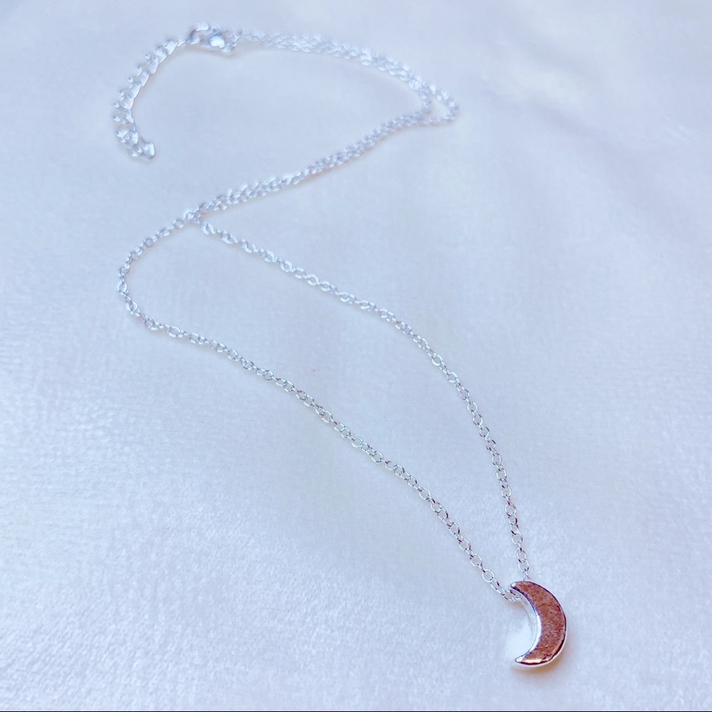 ❣️$25/3❣️ Little Crescent Pendant Sterling Silver Necklace - Picture 5 of 9